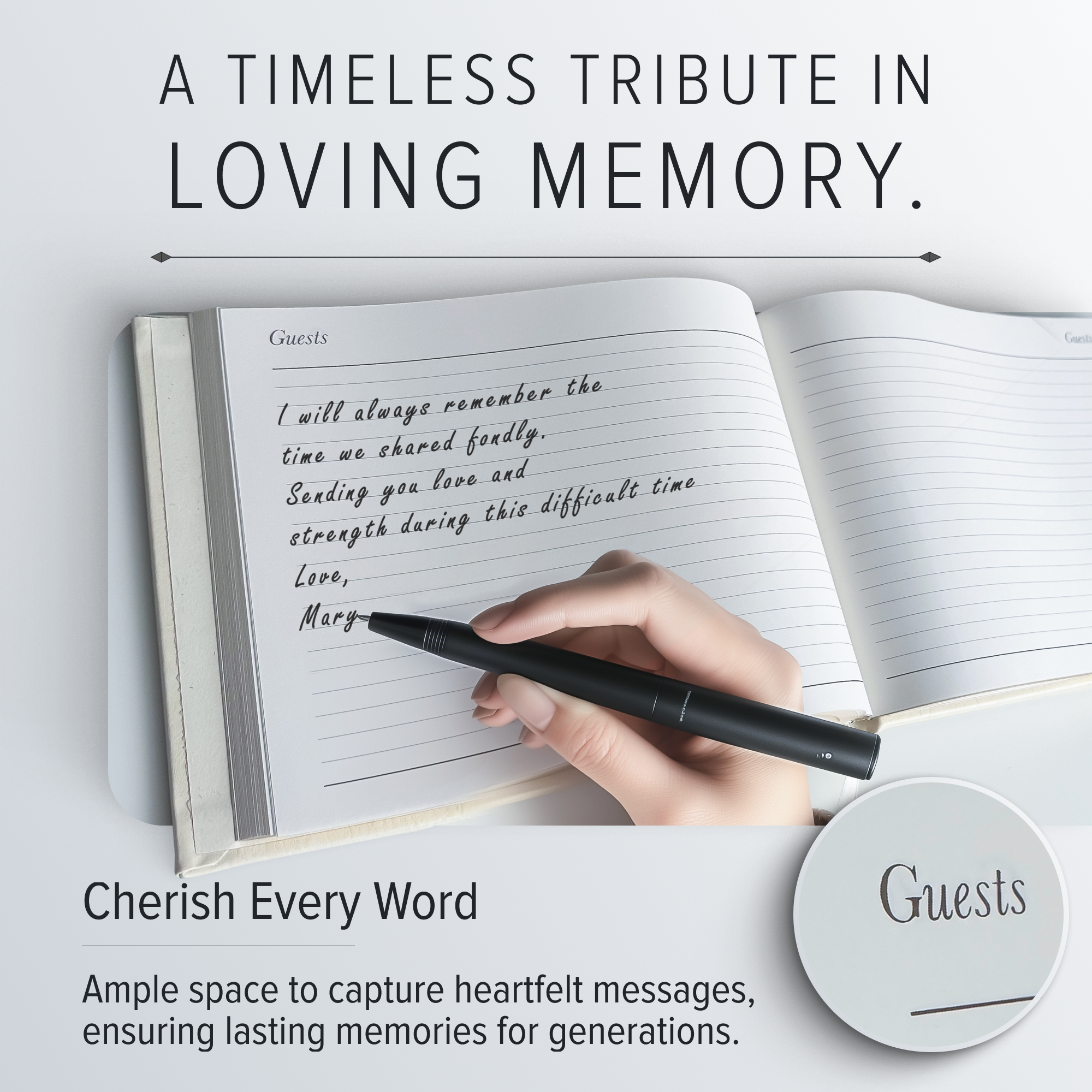 Leather Memorial Guest Book