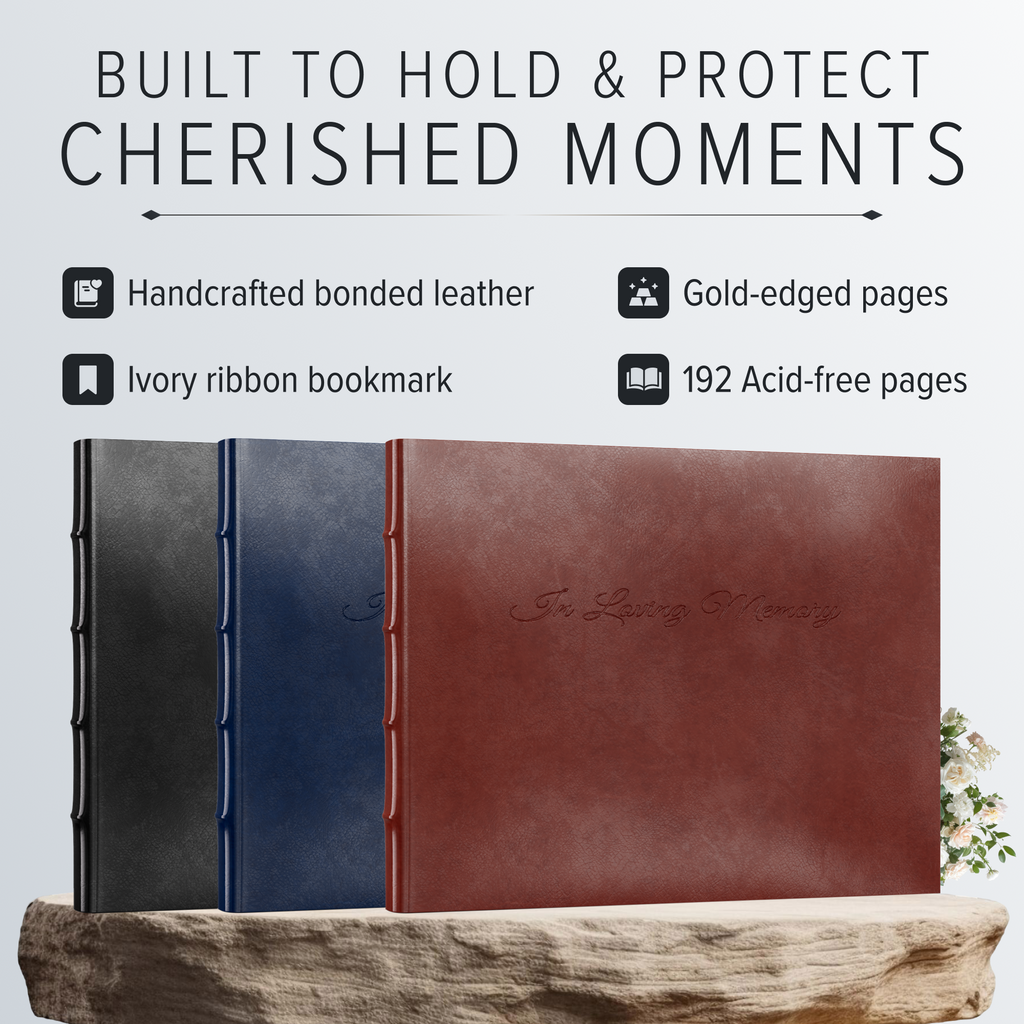Leather Memorial Guest Book