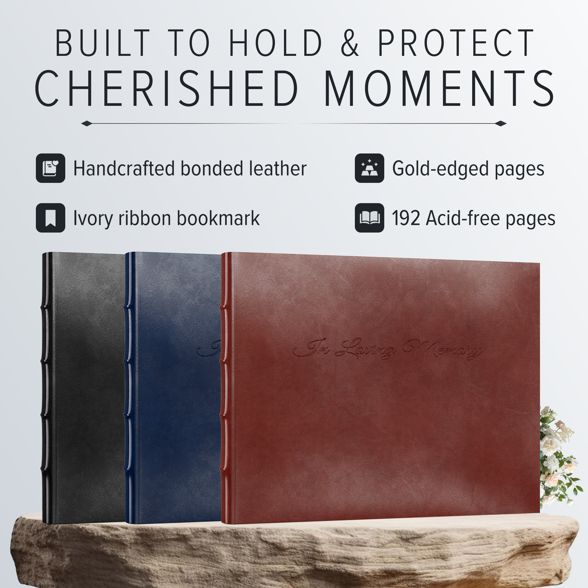 Leather Memorial Guest Book