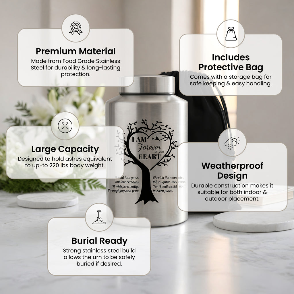 Stainless Steel Cremation Urn Set