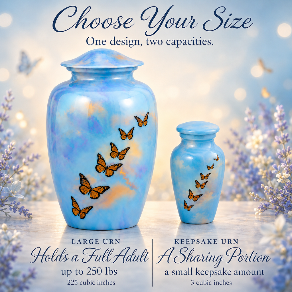 Butterfly Sky Cremation Urn