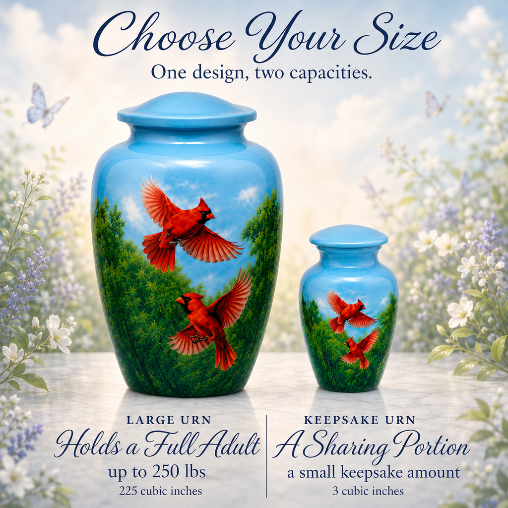 Cardinal Sky Cremation Urn