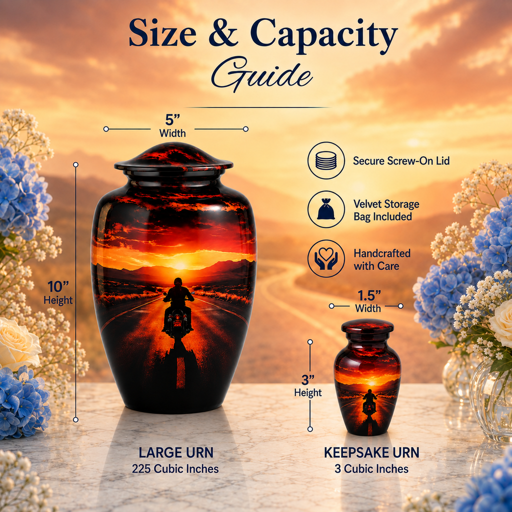 Serene Sunset Memorial Urn
