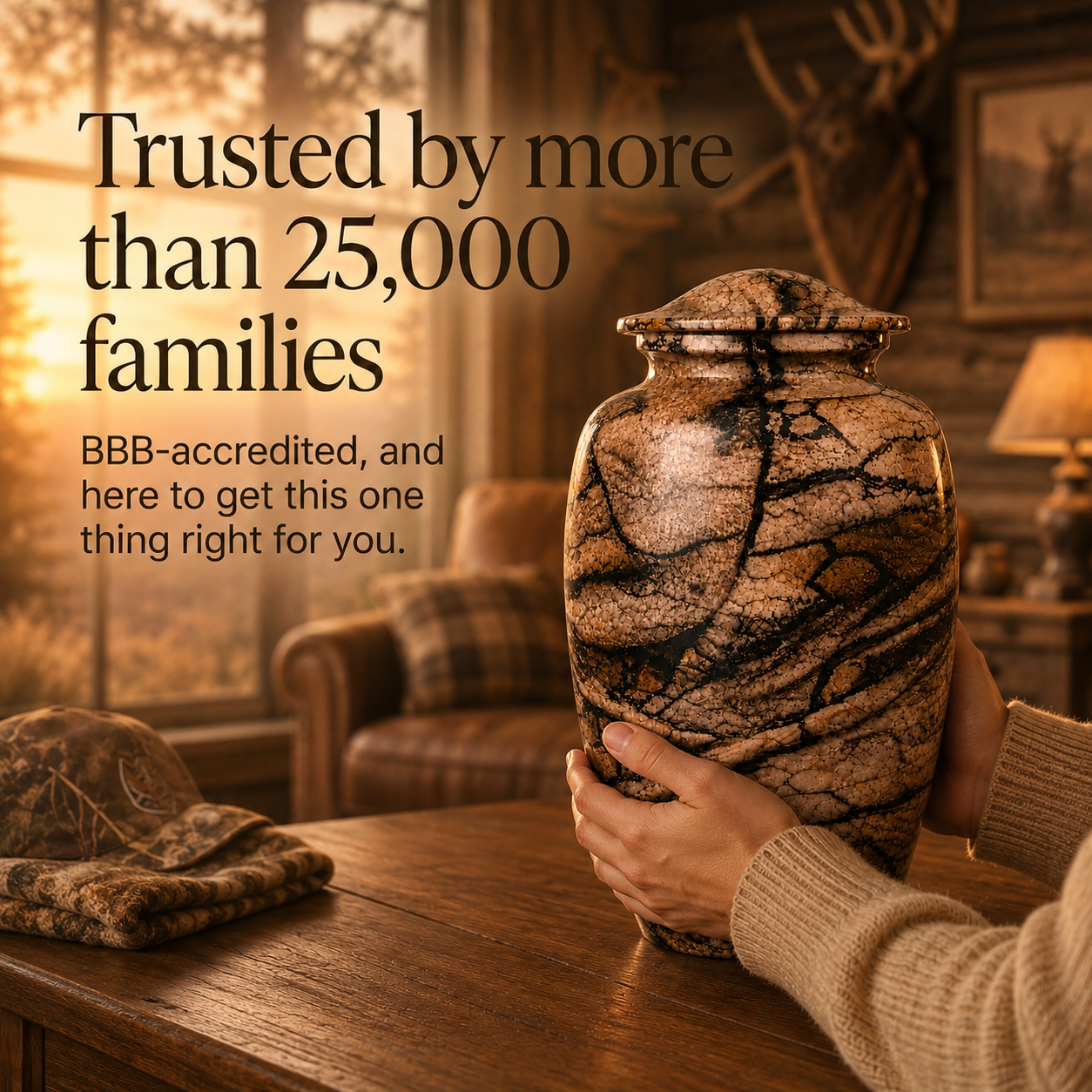 Autumn Stone Cremation Urn