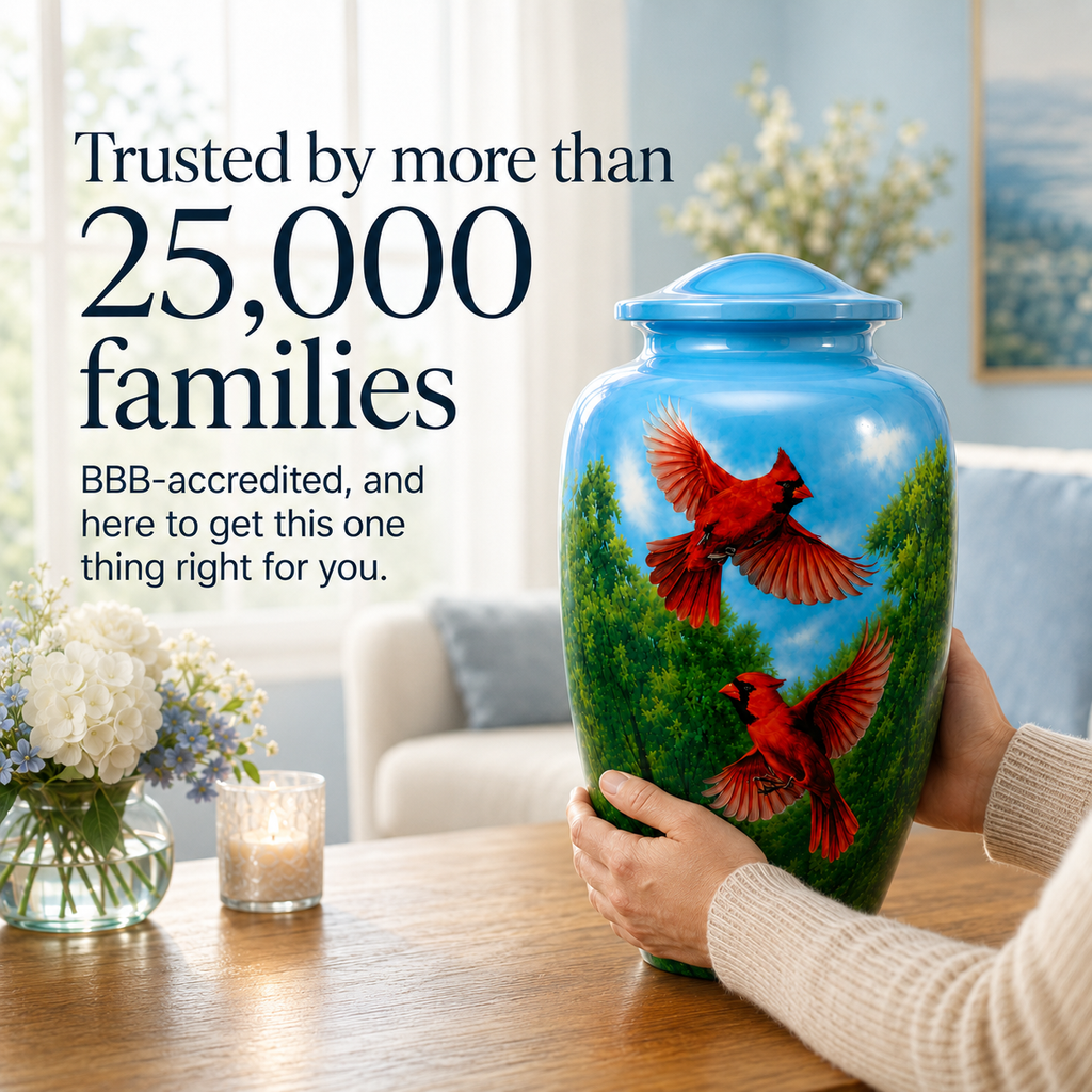 Cardinal Sky Cremation Urn