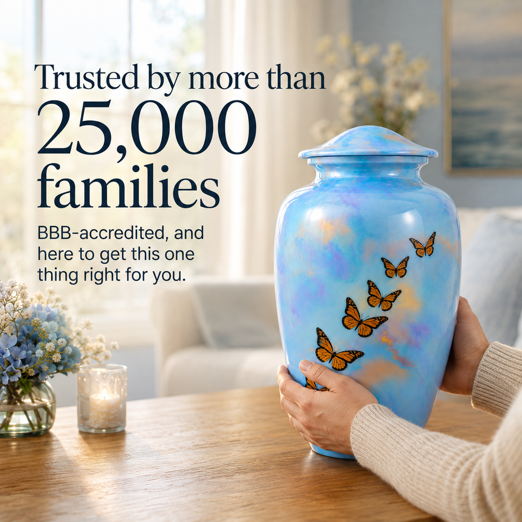 Butterfly Sky Cremation Urn
