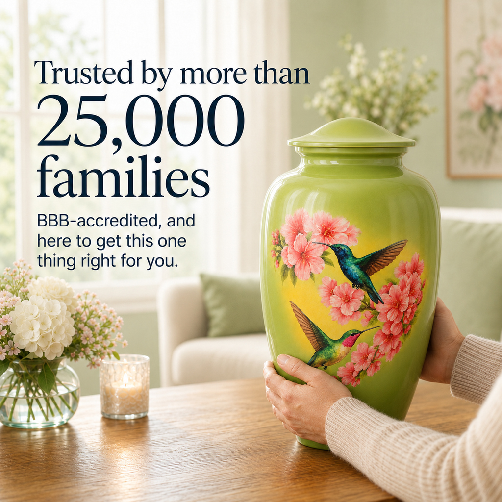 Hummingbird Blossom Cremation Urn