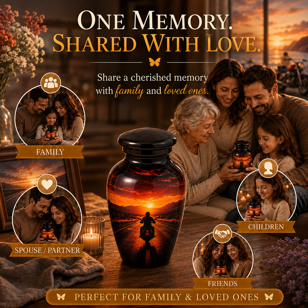 Serene Sunset Memorial Urn