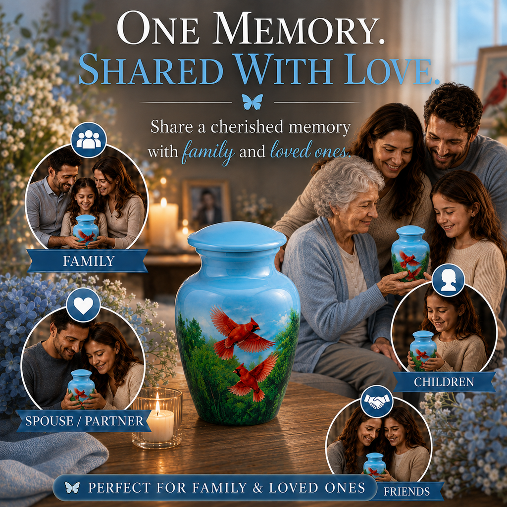 Cardinal Sky Cremation Urn