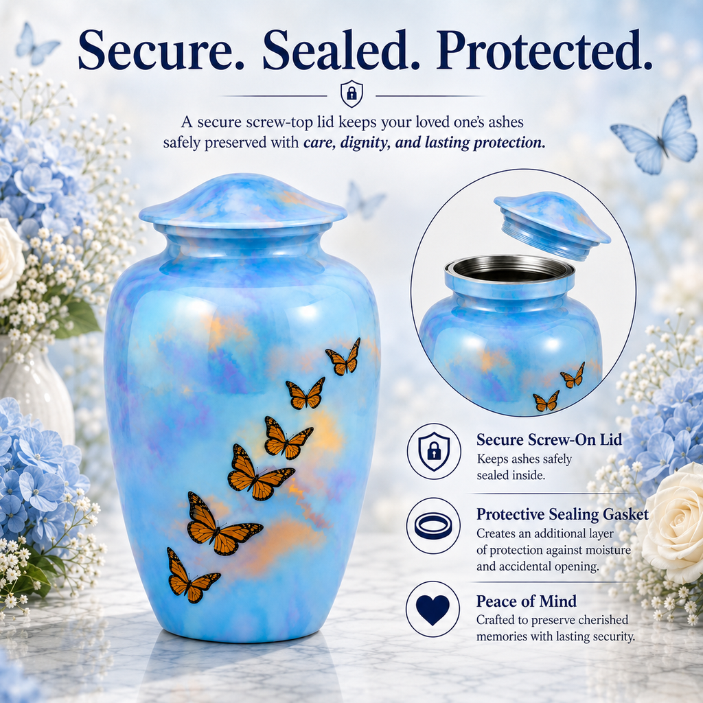 Butterfly Sky Cremation Urn