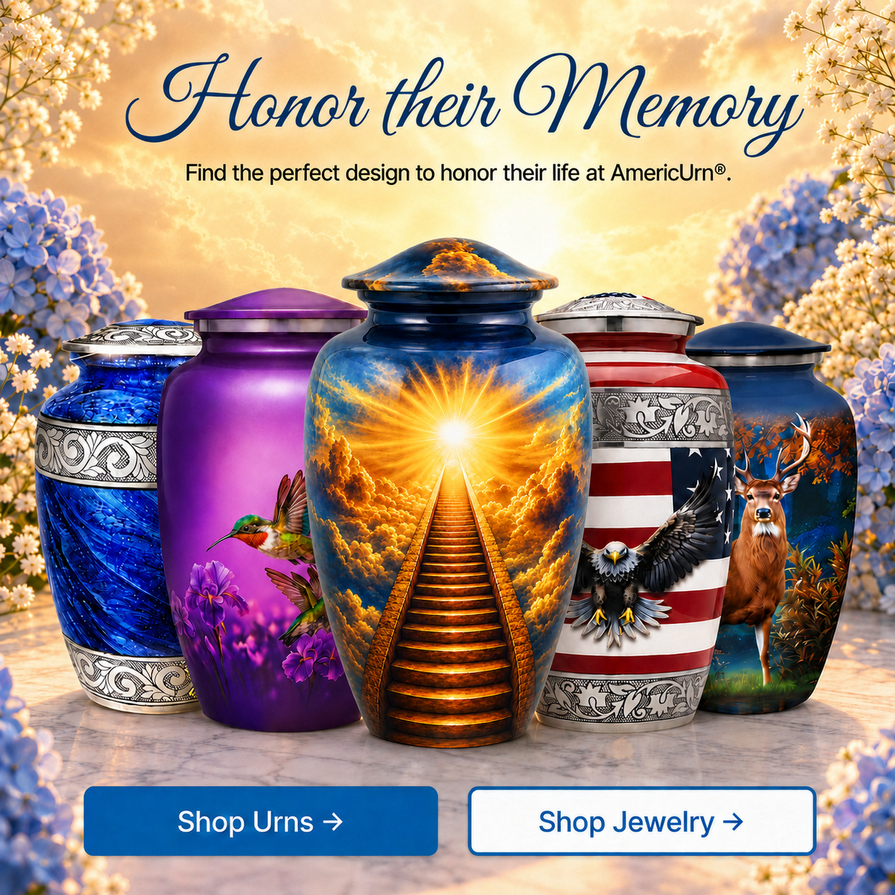 Stairway to Heaven Cremation Urn