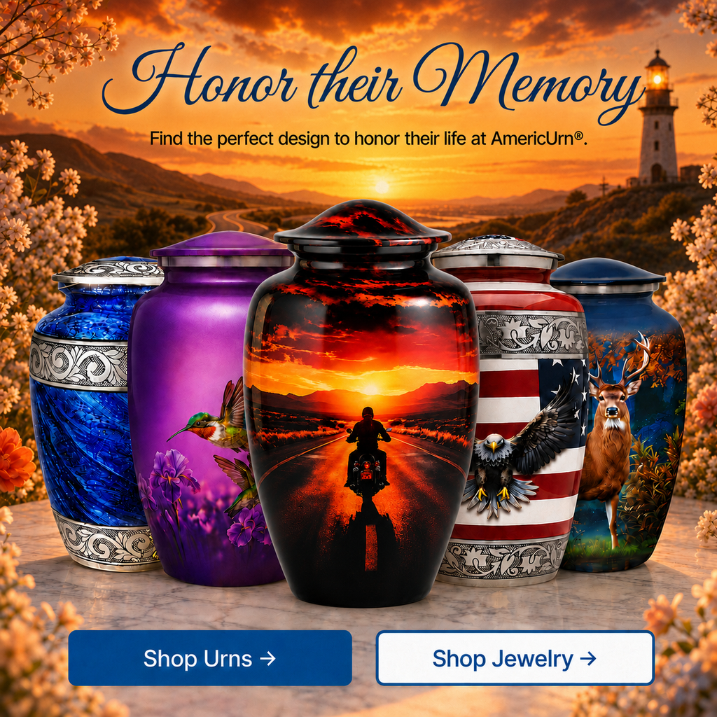 Serene Sunset Memorial Urn