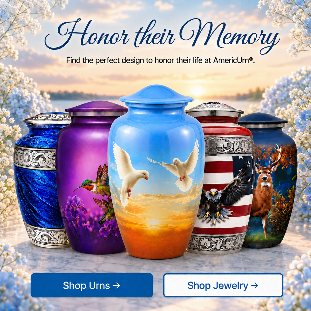 Doves at Sunset Cremation Urn