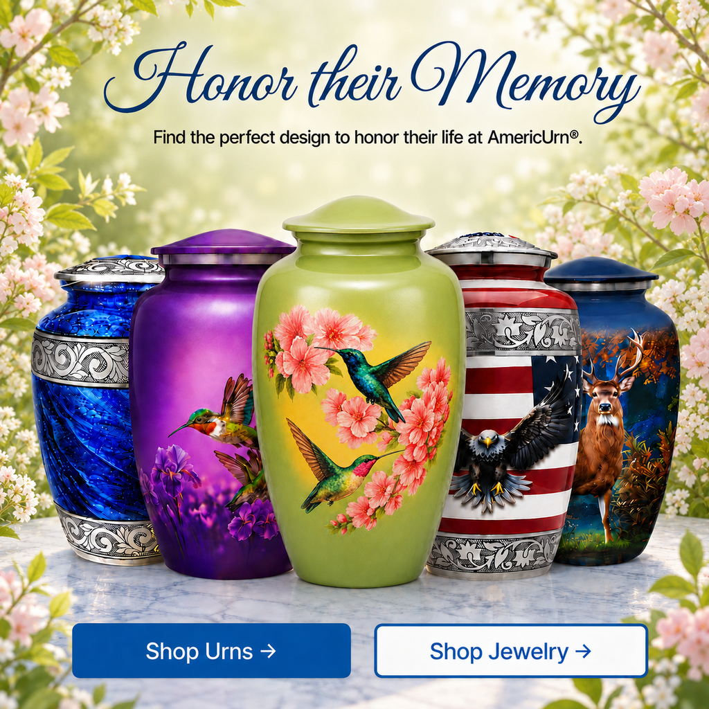 Hummingbird Blossom Cremation Urn