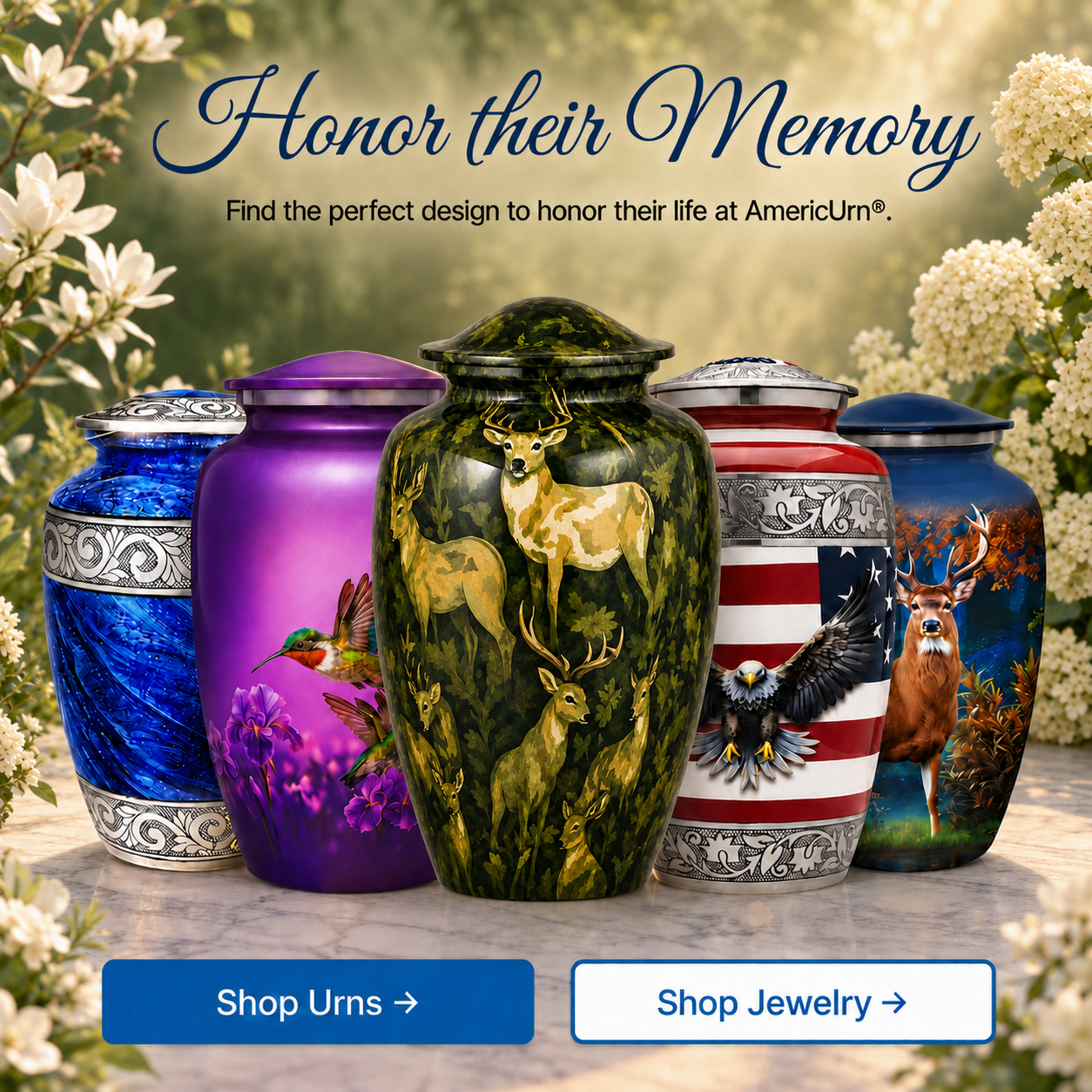Woodland Deer Cremation Urn