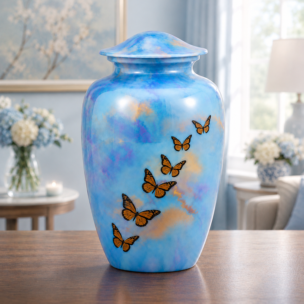 Butterfly Sky Cremation Urn