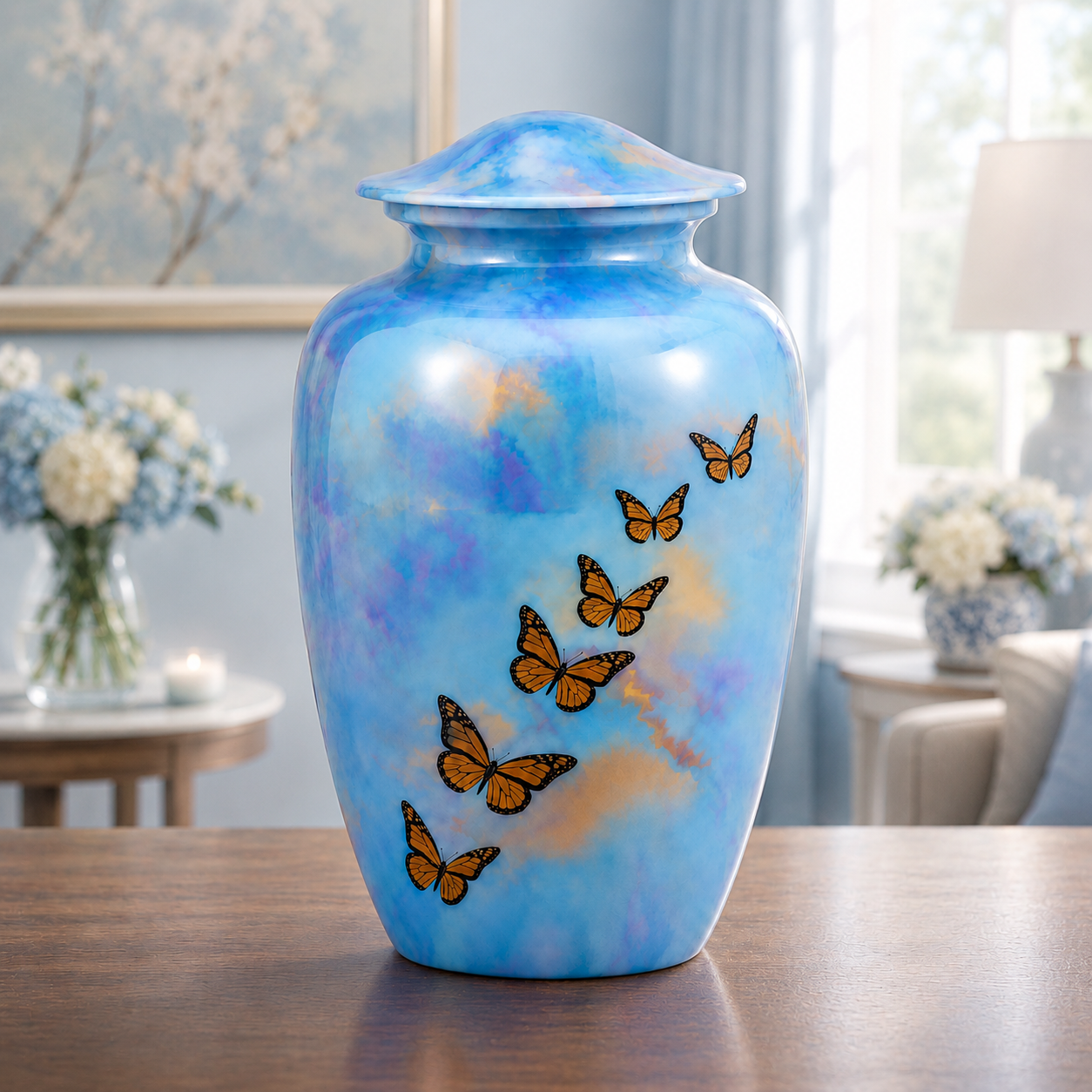 Butterfly Sky Cremation Urn