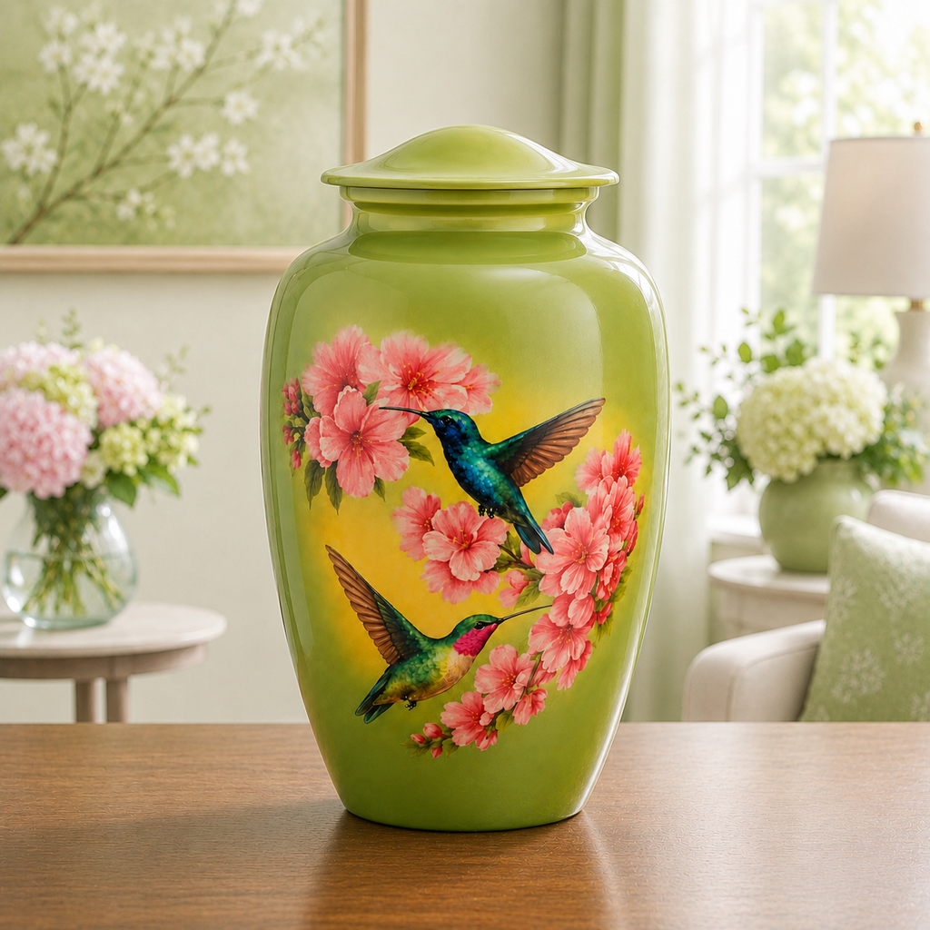Hummingbird Blossom Cremation Urn