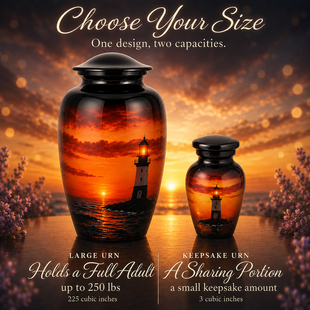 Serene Sunset Memorial Urn