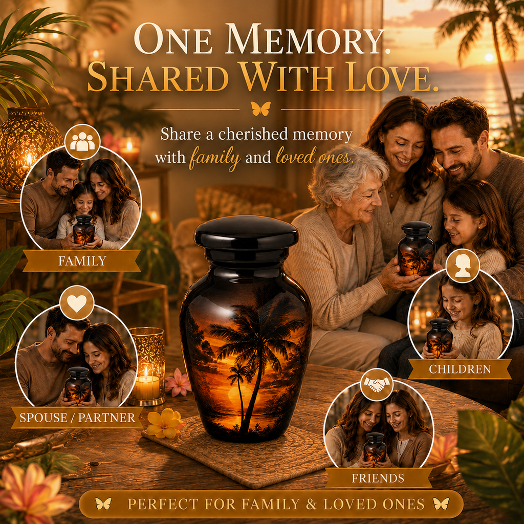 Serene Sunset Memorial Urn