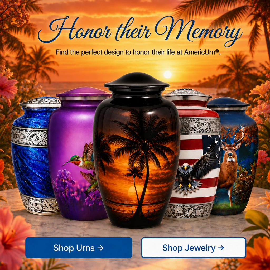 Serene Sunset Memorial Urn