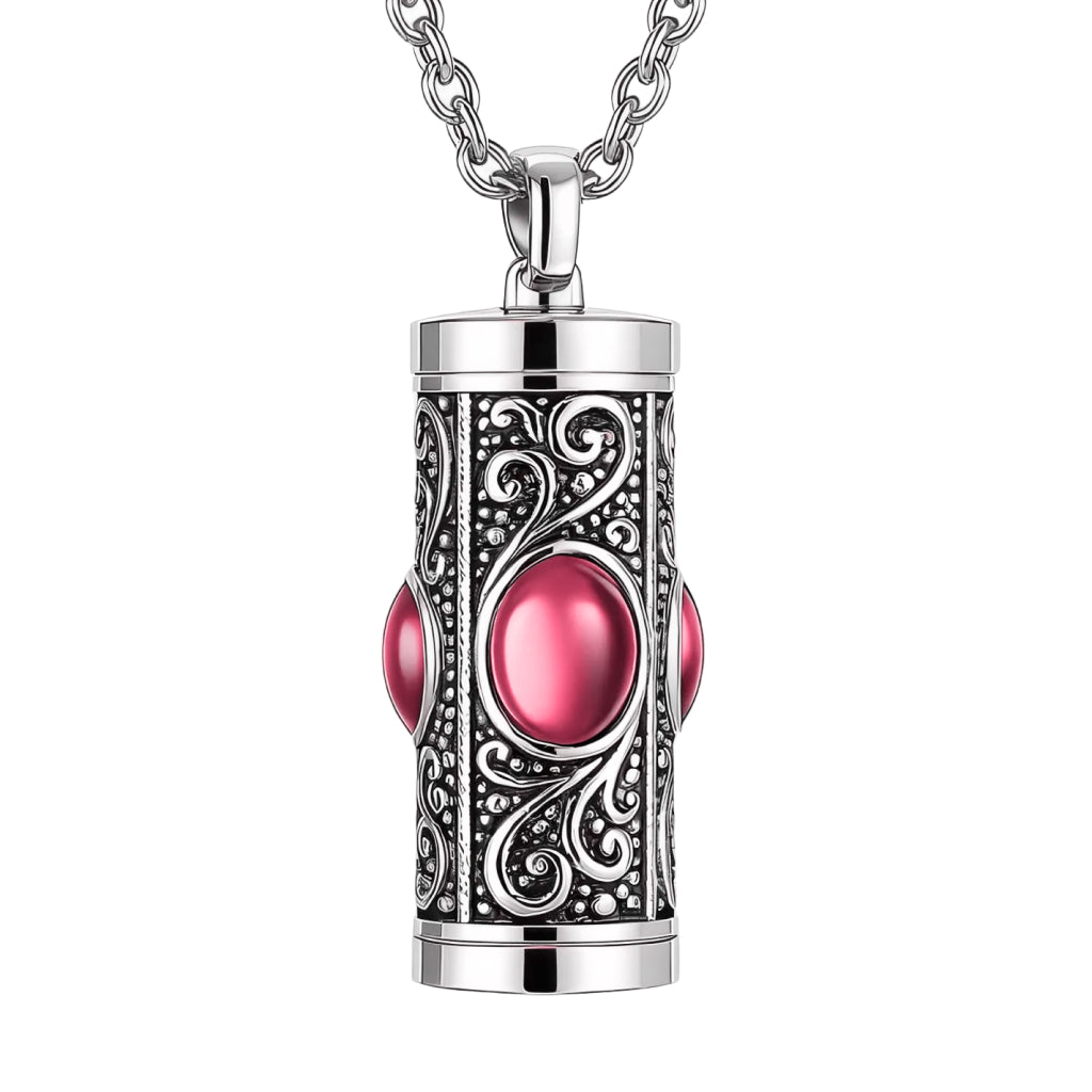 Ruby Birthstone Keepsake Necklace