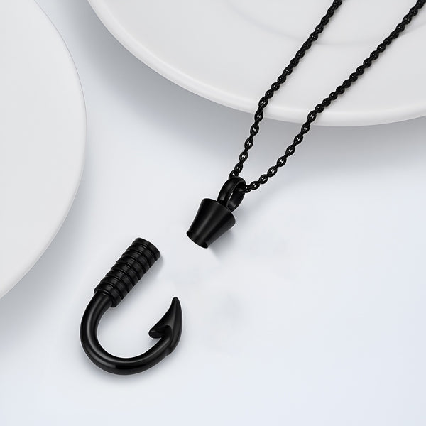 Fishing Hook Keepsake Necklace