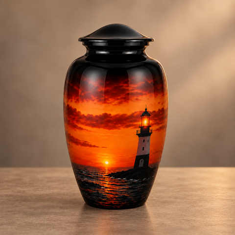 Serene Sunset Memorial Urn