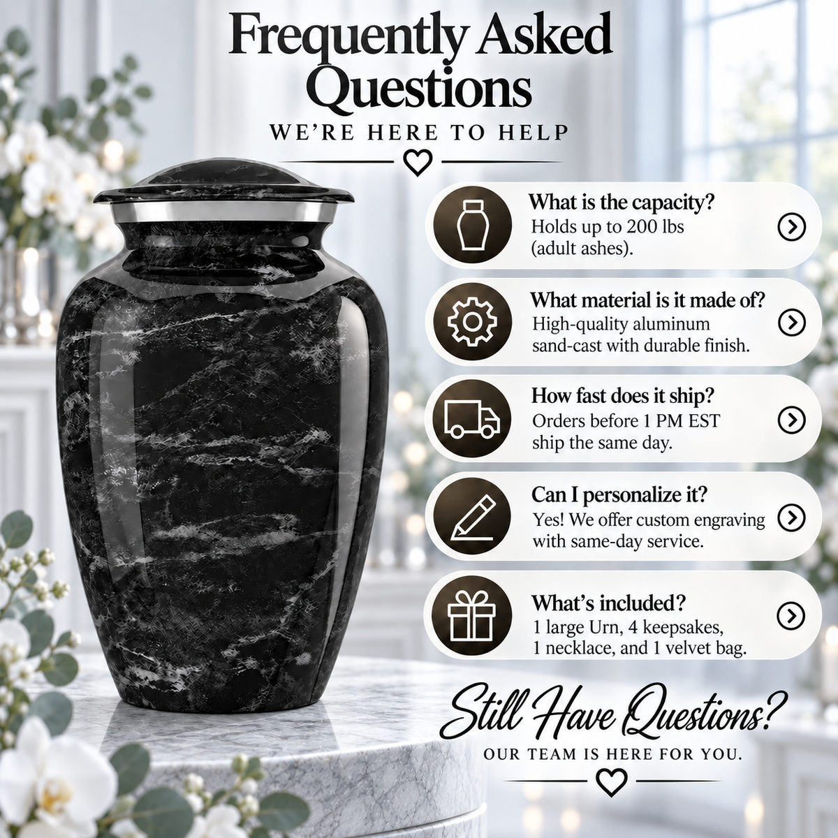 Marble Design Urn