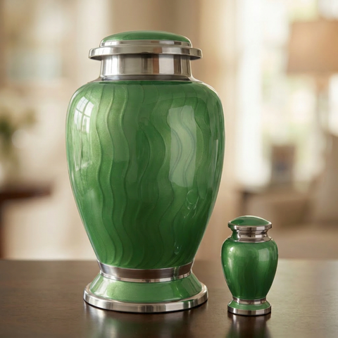 Premium Ripple Cremation Urn for Adult Ashes