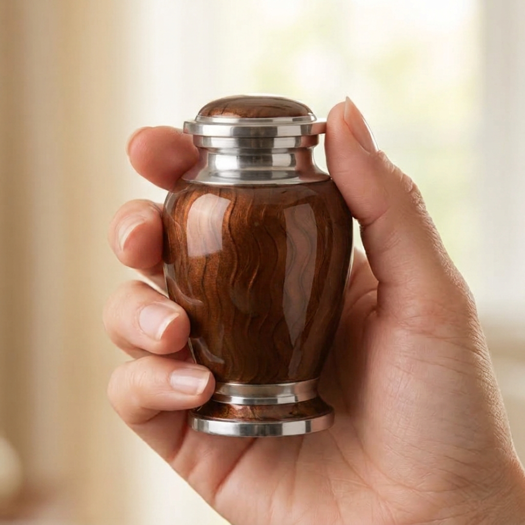 Premium Ripple Cremation Urn for Adult Ashes