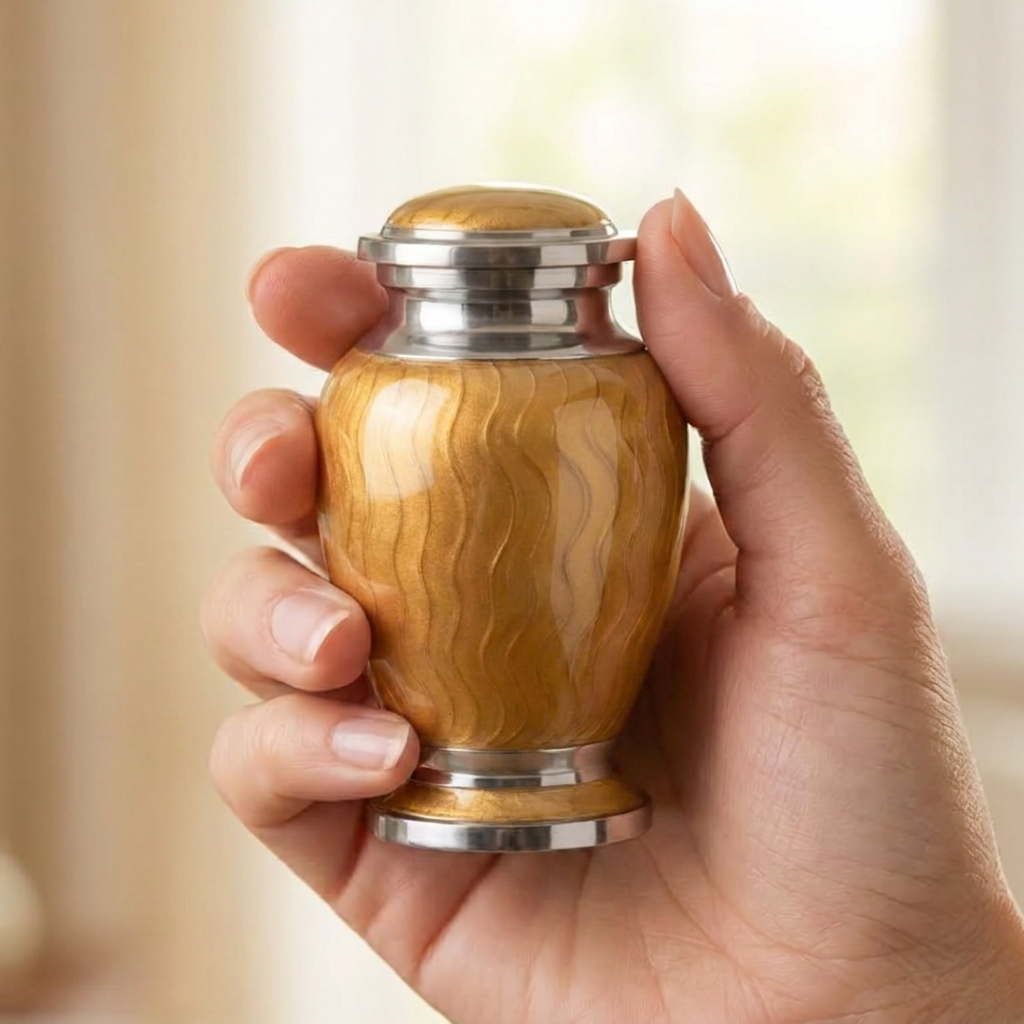 Premium Ripple Cremation Urn for Adult Ashes