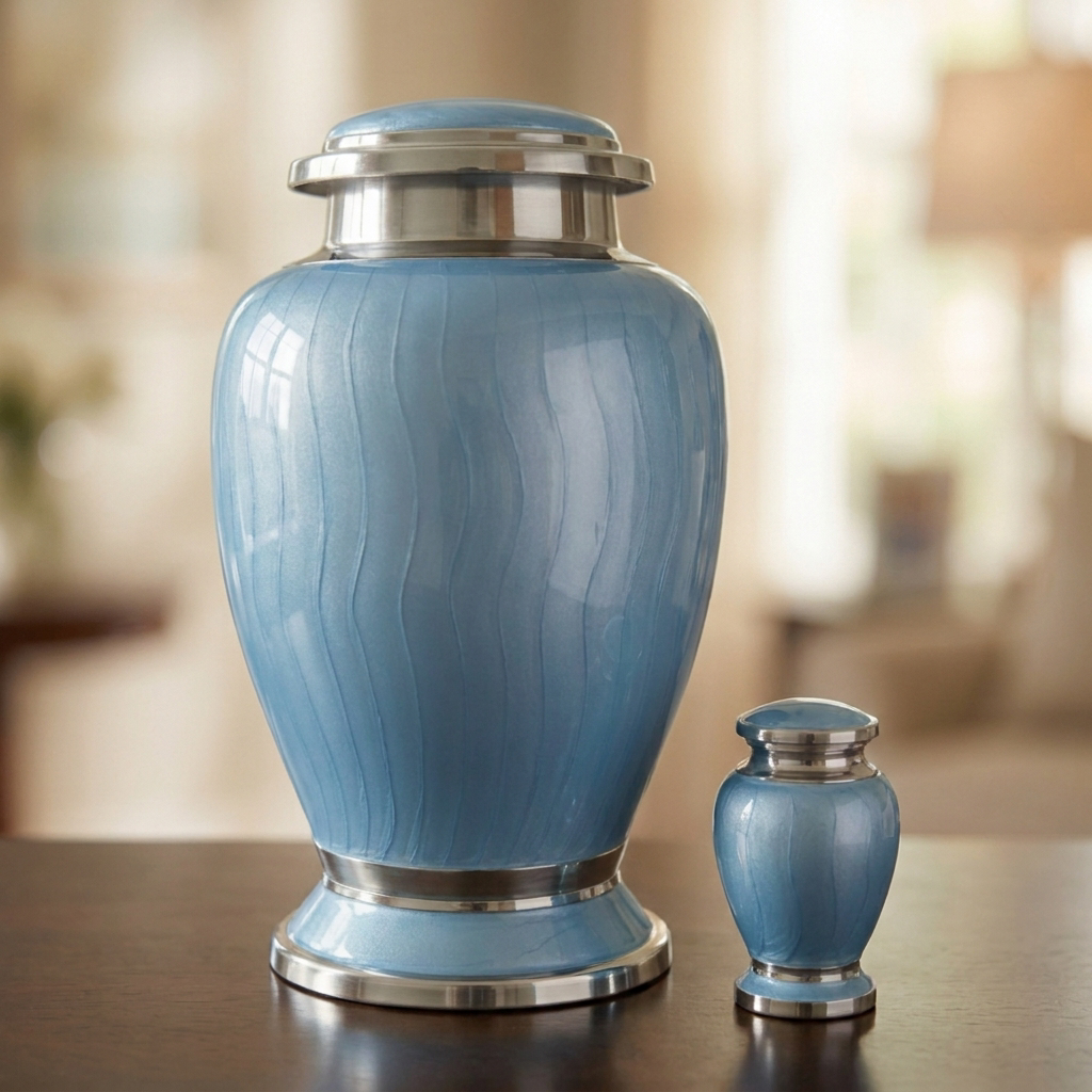 Premium Ripple Cremation Urn for Adult Ashes