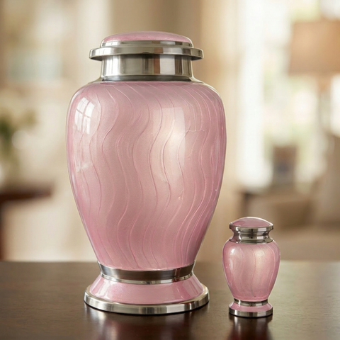 Premium Ripple Cremation Urn for Adult Ashes