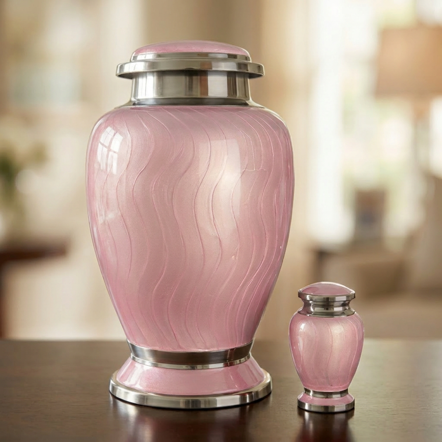 Premium Ripple Cremation Urn for Adult Ashes