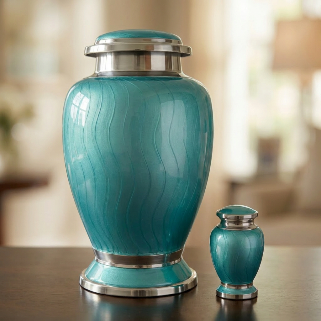 Premium Ripple Cremation Urn for Adult Ashes
