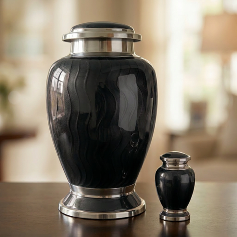 Premium Ripple Cremation Urn for Adult Ashes