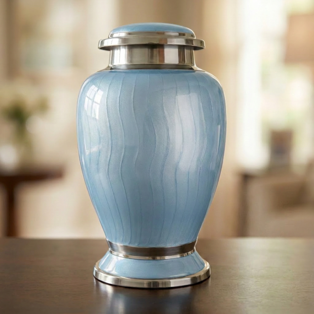 Premium Ripple Cremation Urn for Adult Ashes