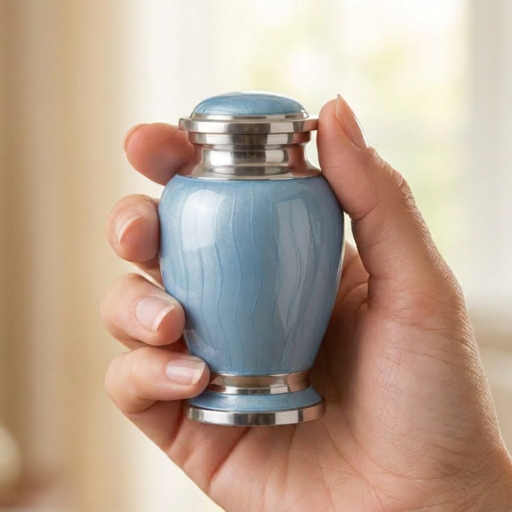Premium Ripple Cremation Urn for Adult Ashes