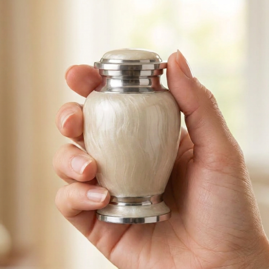 Premium Ripple Cremation Urn for Adult Ashes