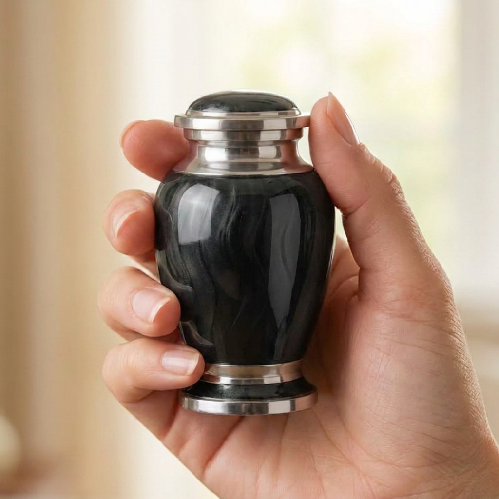 Premium Ripple Cremation Urn for Adult Ashes