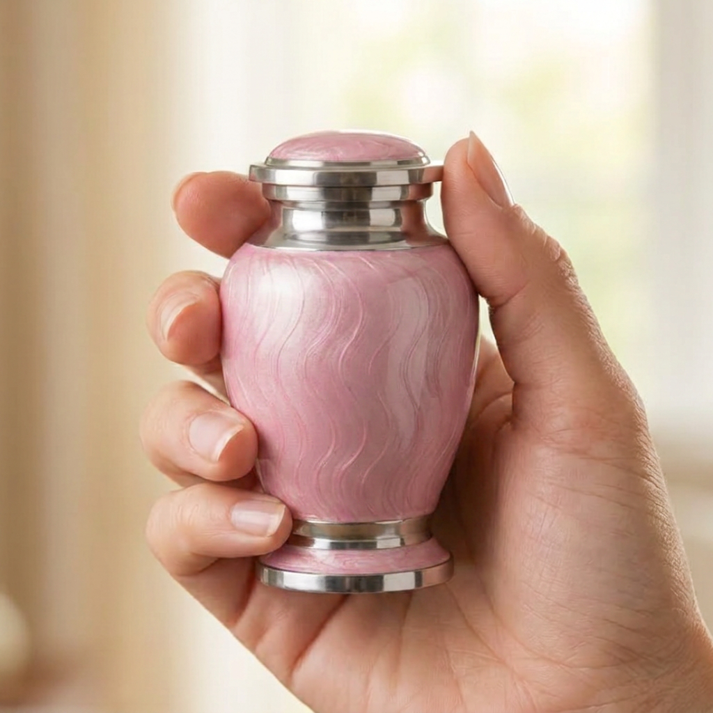 Premium Ripple Cremation Urn for Adult Ashes
