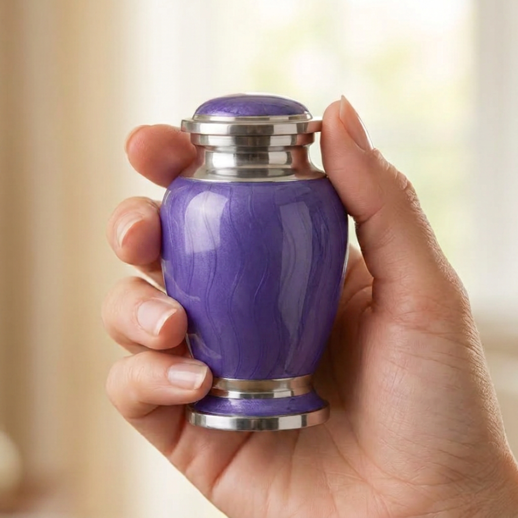 Premium Ripple Cremation Urn for Adult Ashes