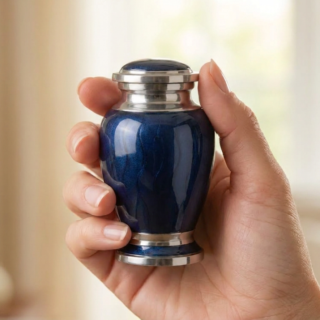 Premium Ripple Cremation Urn for Adult Ashes