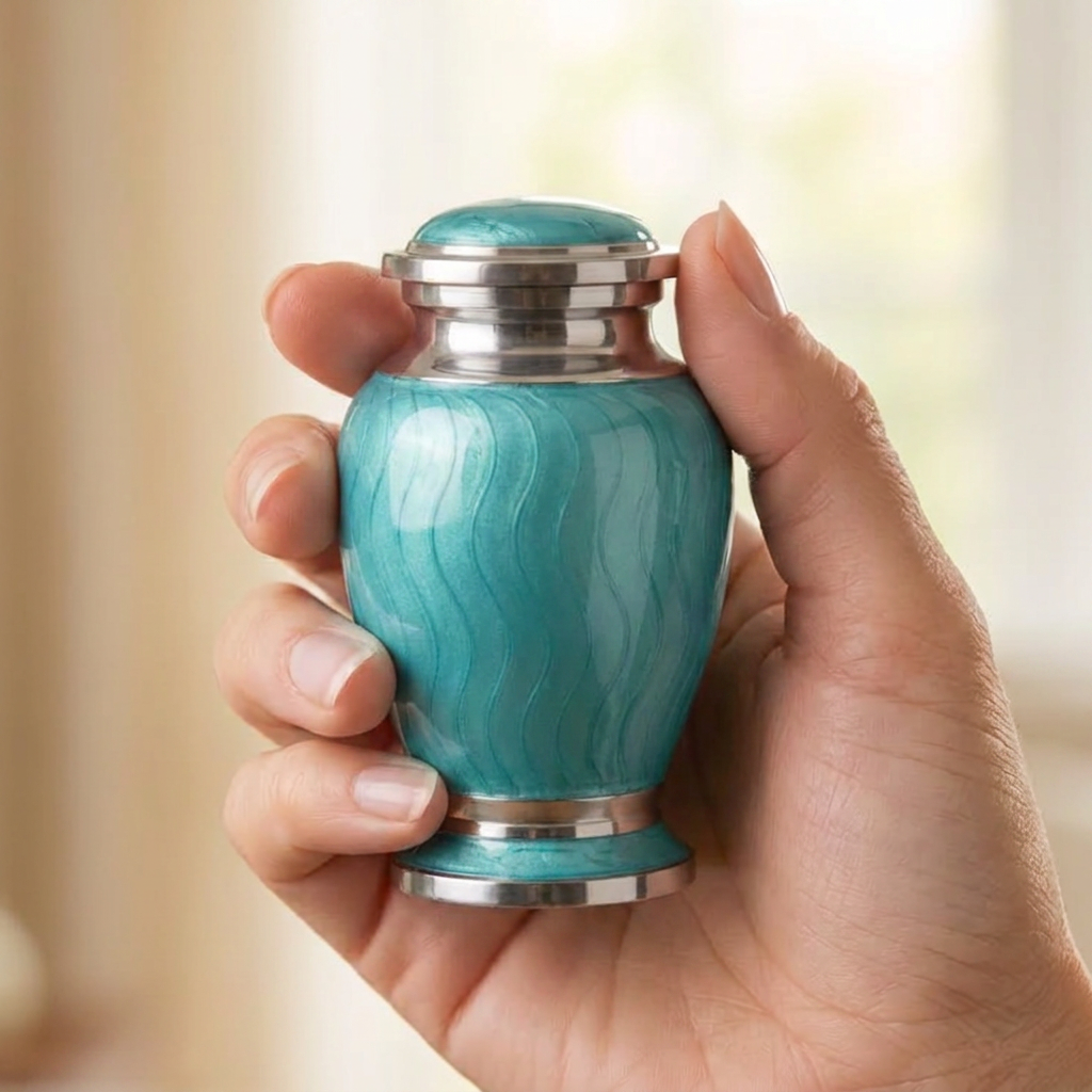 Premium Ripple Cremation Urn for Adult Ashes