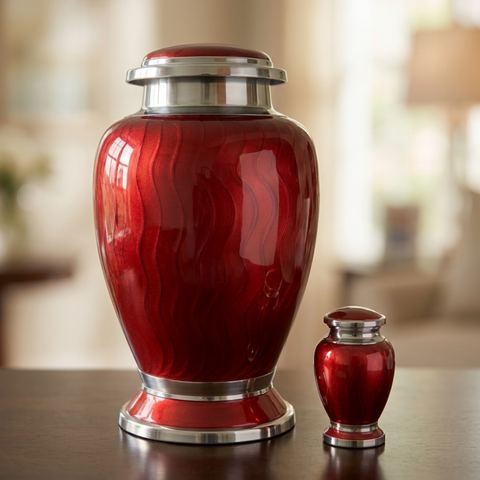 Premium Ripple Cremation Urn for Adult Ashes