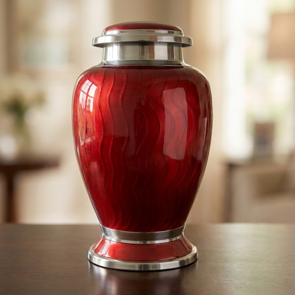 Premium Ripple Cremation Urn for Adult Ashes