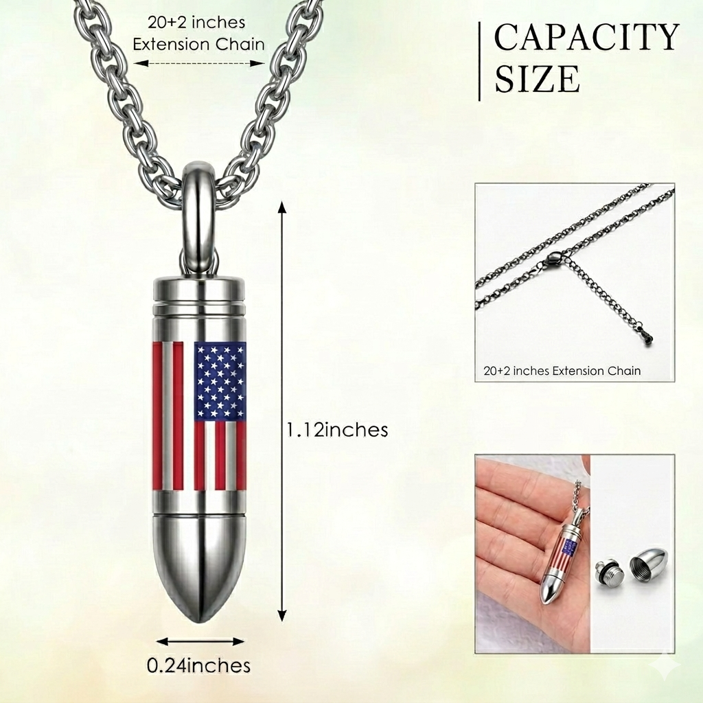 Bullet Keepsake Necklace
