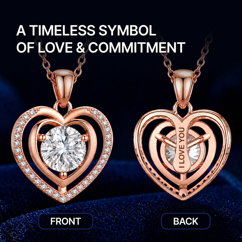 Moissanite Heart Pendant Necklace