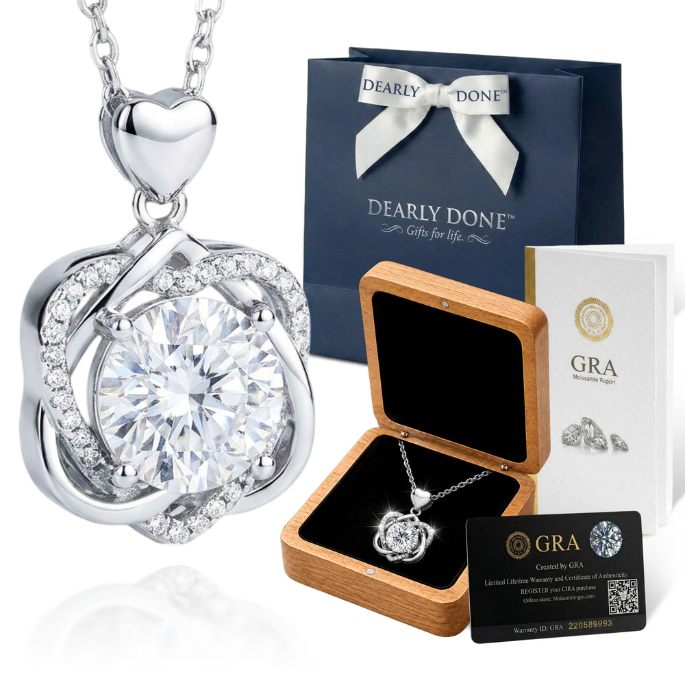 Moissanite Heart Pendant Necklace